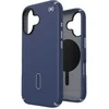 Speck Presidio2 Pro ClickLock &amp; MagSafe – dėklas, skirtas iPhone 16 (pakrantės mėlyna / dulkių pilka / balta)