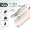 Speck Presidio2 Pro ClickLock &amp; MagSafe – iPhone 15 Pro dėklas (balintas kaulas / „Heirloom Gold“ / Hazel Brown)