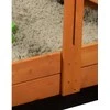 Vaikiška medinė smėlio dėžė su baldakimu Baby Mix 120x120 cm raudona ir balta