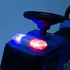 Vaikiškas dviratis su garsu Mercedes Baby Mix POLICE mėlynas