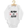 Vaikiškas spausdintas kūnas New Baby BORN IN 2025 rožinė, 56 (0-3m)