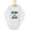 Vaikiškas spausdintas kūnas New Baby BORN IN 2025 mėlyna, 62 (3-6m)
