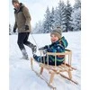 Vaikiškos medinės rogutės su atlošu ir virvele BAYO 90 cm