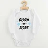 Vaikų spausdintas kūnas New Baby BORN IN 2025 mėlyna, 74 (6-9m)