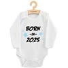 Vaikų spausdintas kūnas New Baby BORN IN 2025 mėlyna, 68 (4-6m)