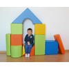 Vell Foam Blocks – Giant Building Set 11 pcs pink-mėlynas-yellow (pastel)