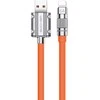 WEKOME WDC-186 Wingle serija – USB-A ir žaibiško įkrovimo jungties laidas, 1 m (oranžinė)