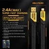 WEKOME WDC-190 Mecha serija – USB-A ir žaibiško įkrovimo jungties laidas, 1 m (geltonas)