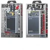 WEKOME WP-325 Vanguard serija – 20 000 mAh super įkrovimas naudojant įmontuotą USB-C ir Lightning PD 20 W laidą + 22,5 W QC (juodas / skaidrus)