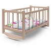 Medinė lėlių lova-lopšys su patalyne Baby Mix pelėda