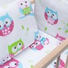 Medinė lėlių lova-lopšys su patalyne Baby Mix pelėda