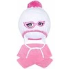 Žieminė megzta kepurė kūdikiui su skarele New Baby pink, dydis 104 (3-4m), 104 (3-4 metai)
