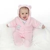 Žieminis kombinezonas New Baby Nice Bear rožinis, 68 (4-6m), 68 (4-6m) dydis