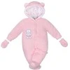 Žieminis kombinezonas New Baby Nice Bear rožinis, 68 (4-6m), 68 (4-6m) dydis