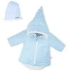 Žieminis paltas kūdikiui su kepure Nicol Kids Winter mėlynas, dydis 56 (0-3m), 56 (0-3m)