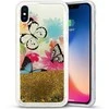 Zizo Liquid Glitter Star dėklas, skirtas iPhone X (drugeliai)