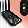Dėklas „Zizo Retro“ serija – piniginės atlošas su magnetiniu užsegimu ir įmontuotu stovu, skirtu „iPhone Xs / X“ (persiko / sidabro)