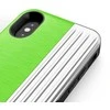 Dėklas „Zizo Retro“ serija – piniginės nugarėlė su magnetiniu užsegimu ir įmontuotu stovu, skirta „iPhone Xs“ / X (neoninė žalia / sidabrinė)