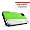 Dėklas „Zizo Retro“ serija – piniginės nugarėlė su magnetiniu užsegimu ir įmontuotu stovu, skirta „iPhone Xs“ / X (neoninė žalia / sidabrinė)