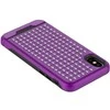 Dėklas Zizo Star Diamond hibridinis dangtelis, skirtas iPhone X (violetinė / juoda)