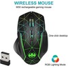 RGB žaidimų pelė, belaidė, 7 spalvos
