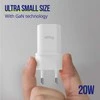 "Allity" sieninis įkroviklis GaN PD QC ATC-01-20WC 1x USB-C 20W baltas