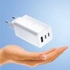 "Allity" sieninis įkroviklis GaN PD QC ATC-01-65WACC 2x USB-C 1x USB-A 65W baltas