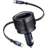 "Baseus PD" automobilinis įkroviklis 2x USB-C prievadas 60W, juodas
