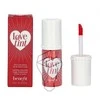 Benefit Lovetint Fiery-Raudona Tinted Lip &amp; Cheek Stain lūpų ir skruostų dažai, 6 ml