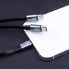 Forever 3in1 laidas USB – Lightning + 2x USB-C 1,2 m 100W juodas