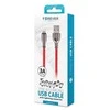 Forever Tornado USB – Lightning laidas 1,0 m 3A raudonas