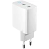 Forever TC-06-65CC GaN PD QC įkroviklis 2x USB-C 65W baltos spalvos