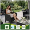 Meble ogrodowe technorattanowe juoda Gardlov