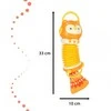 Vaikiškas muzikinis akordeonas Oranžinė pelėda, 33 cm