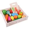 Jokomisiada Wooden fruit and vegetable cutting board with magnet, BOX, knife, ZA4121