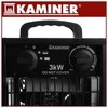 Elektrinis šildytuvas Kaminer 3000W, IPX4