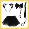 Kitten Costume - Juodas 4-Piece Kruzzel 26518