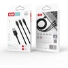 XO 3in1 kabelis USB-C / Lightning / Micro 2.4A, 1.2m (juodas)