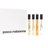 Paco Rabanne miniatiūrų kolekcijos rinkinys: „Lady Million“ EDP 10 ml + „Olympea“ EDP 10 ml + „Lady Million Fabulous Intense“ EDP 10 ml + „Olympea Blossom“ EDP 10 ml
