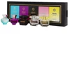 Versace Miniatures Collection EDT rinkinys moterims (EDT Geltona Diamond 5 ml + EDT Bright Crystal 5 ml + EDT Crystal Noir 5 ml + EDP Dylan Violetinė 5 ml + EDT Dylan Turquoise 5 ml)