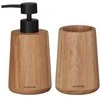 Pastatomas skysto muilo dozatorius 150 ml ir dantų šepetėlių laikiklis Sealskin Earth, ąžuolas