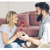 Amžinoji rožė po stiklo gaubtu su LED apšvietimu Happy People KK-29