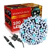 Happy People Lauko Kalėdinė girlianda 100 Led, 8 metrai Šaltai baltos spalvos Flash K-26
