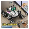 Interaktyvus šuo robotas, valdomas nuotolinio valdymo pultu ir rankų gestais, Happy people