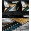 Riposo Premium Digital satino medvilnės patalynės komplektas MARBLE ART Mėlynas 200x220 cm