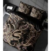 Riposo Premium Digital satino medvilnės patalynės komplektas PAISLEY Juodas 200x200 cm