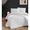 Riposo PREMIUM Satino medvilnės patalynės komplektas STRIPE Baltas 200x200 cm