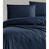 Riposo PREMIUM Satino medvilnės patalynės komplektas STRIPE NAVY 200x200 cm