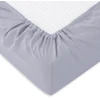 Riposo PREMIUM satino paklodė su guma Light pilkas 140x200 cm