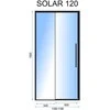 Dušo durys Rea SOLAR Juodas MAT 120